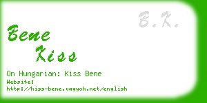 bene kiss business card